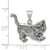 Sterling Silver Antiqued Tiger Charm