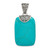 Sterling Silver Antiqued Turquoise Pendant