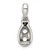 Sterling Silver Antiqued w/14k 2-stone w/Diamond Mothers Pendant Semi-Mount - QM-504A5E93-1924