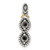 Sterling Silver Antiqued w/14k 2-stone w/Diamond Mothers Pendant Semi-Mount - QM-CADAB910-6735