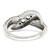 Sterling Silver Antiqued w/14k 2-stone w/Diamond Mother's Ring Semi-Mount - QM-6ED08EBA-9880