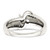 Sterling Silver Antiqued w/14k 2-stone w/Diamond Mother's Ring Semi-Mount - QM-A032CC2A-4621
