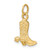14k 3-D Cowboy Boot Pendant