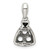 Sterling Silver Antiqued w/14k 3-stone w/Diamond Mothers Pendant Semi-Mount - QM-24D346AB-5260