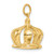 14k 3D Crown Charm