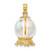 14K 3D Crystal Ball Charm