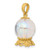 14K 3D Crystal Ball Charm