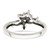Sterling Silver Antiqued w/14k 3-stone w/Diamond Mother's Ring Semi-Mount - QM-61779F70-8104