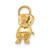 14k 3D Dachshund Dog Charm