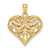 14K 3-D Diamond-cut Filigree Puffed Heart Charm - K7-45B538B8-4639