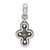 Sterling Silver Antiqued w/14k 4-stone w/Diamond Mothers Pendant Semi-Mount - QM-695E9CB3-3561