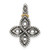 Sterling Silver Antiqued w/14k 4-stone w/Diamond Mothers Pendant Semi-Mount - QM-865CCE63-3772