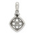 Sterling Silver Antiqued w/14k 4-stone w/Diamond Mothers Pendant Semi-Mount - QM-BBC0A396-2727