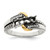 Sterling Silver Antiqued w/14k 4-stone w/Diamond Mother's Ring Semi-Mount - QM-3EBF7926-2396