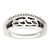 Sterling Silver Antiqued w/14k 4-stone w/Diamond Mother's Ring Semi-Mount - QM-8500A93C-6127