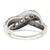 Sterling Silver Antiqued w/14k 4-stone w/Diamond Mother's Ring Semi-Mount - QM-BC7348AB-9202
