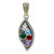 Sterling Silver Antiqued w/14k 5-stone w/Diamond Mothers Pendant Semi-Mount - QM-989D70B2-4449