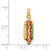 14K 3-D Enamel Hot Dog w/ Bun Charm