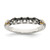 Sterling Silver Antiqued w/14k 5-stone w/Diamond Mother's Semi-Mount Ring - QM-45C4D21D-5645