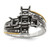 Sterling Silver Antiqued w/14k 5-stone w/Diamond Mother's Semi-Mount Ring - QM-F7CA0C45-9792