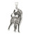 Sterling Silver Antiqued Zebra Pendant