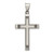 Sterling Silver Antiqued, Polished and Brushed Latin Cross Pendant - QC-EE38340F-7172