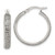 Sterling Silver Antiqued/Textured Greek Key LG Round Hoop Earrings