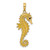 14K 3-D Enamel Seahorse Charm - K7-E45DB224-5454