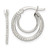 Sterling Silver Beaded Double Circle Hoop Earrings