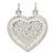 Sterling Silver Best Friend 2-piece break apart Heart Charm - QC-D14441C7-9380