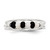 Sterling Silver Black & White Beaded Toe Ring