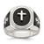 Sterling Silver Black Agate Ring - QR-0E9AA790-9126