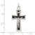 Sterling Silver Black Epoxy INRI Crucifix Pendant