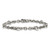 Sterling Silver Black Ruthenium-plated Brushed and Textured Fancy Cable Link Mens 8.5 inch Bracelet
