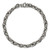 Sterling Silver Black Ruthenium-plated Brushed Fancy Textured Cable Link Mens 8.5 inch Bracelet