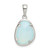 Sterling Silver Blue Chalcedony Stone Pendant