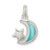Sterling Silver Blue Enameled Moon & Star Charm