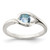 Sterling Silver Blue Glass Ring - QR-EED3C1E2-4075