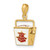 14K 3-D Enameled Moveable Chinese Take-Out Box Charm