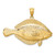 14K 3-D Flounder Fish Charm