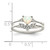 Sterling Silver CZ & Heart Created White Opal Double Band Ring - QR-3D1BCB9E-4239