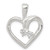 Sterling Silver CZ & Heart Pendant - QP-608541DF-8102