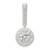 Sterling Silver CZ Halo Dangle Pendant