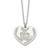 Sterling Silver CZ Hands in Heart Necklace
