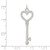 Sterling Silver CZ Heart Key Pendant