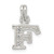 Sterling Silver CZ Letter F Initial Pendant - QC-0DF60F05-6532