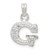 Sterling Silver CZ Letter G Initial Pendant - QC-960B965F-7084