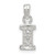 Sterling Silver CZ Letter I Initial Pendant - QC-85CF428D-7183