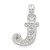 Sterling Silver CZ Letter J Initial Pendant - QC-5508F060-5450