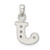 Sterling Silver CZ Letter J Initial Pendant - QC-5508F060-5450